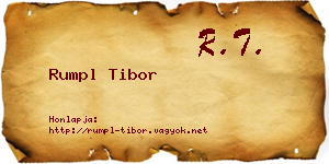 Rumpl Tibor névjegykártya